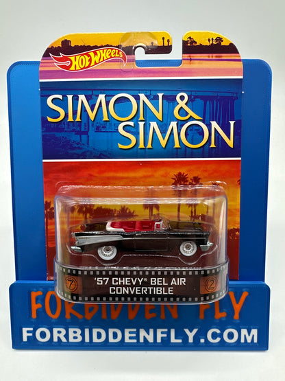 Hot Wheels 2014 Retro Entertainment Premium Single - Simon & Simon - ‘57 Chevy Bel Air Convertible (Movie Reel Packaging)