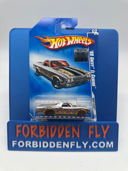 Hot Wheels Mainline - 2009 Factory Stickered - Heat Fleet Series - ‘69 Chevy El Camino - Lot Of 2