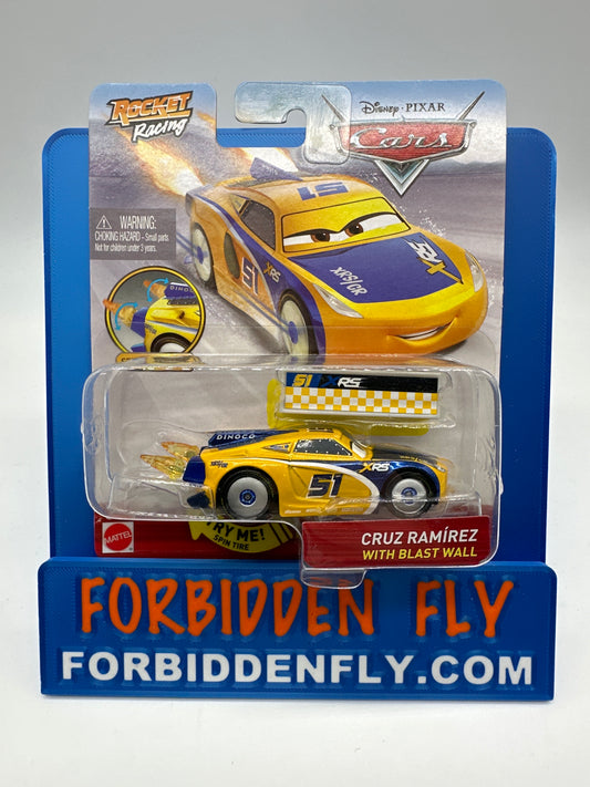 Disney Pixar Cars Movie - Rocket Racing Series - Cruz Ramirez with Blast Wall