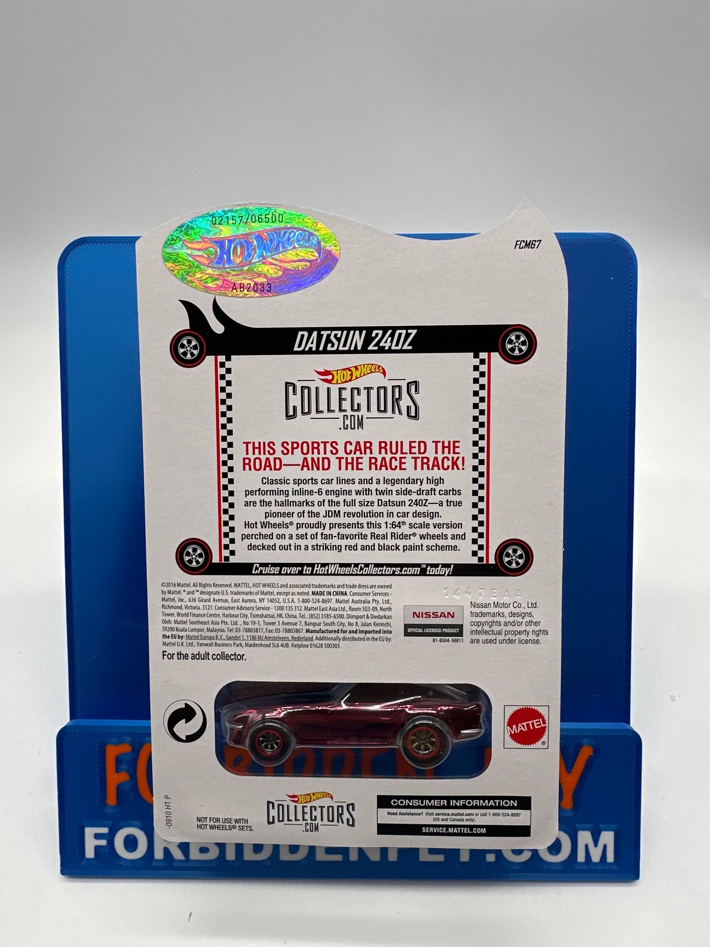 Hot Wheels 2018 RLC Red Line Club - Red Datsun 240z