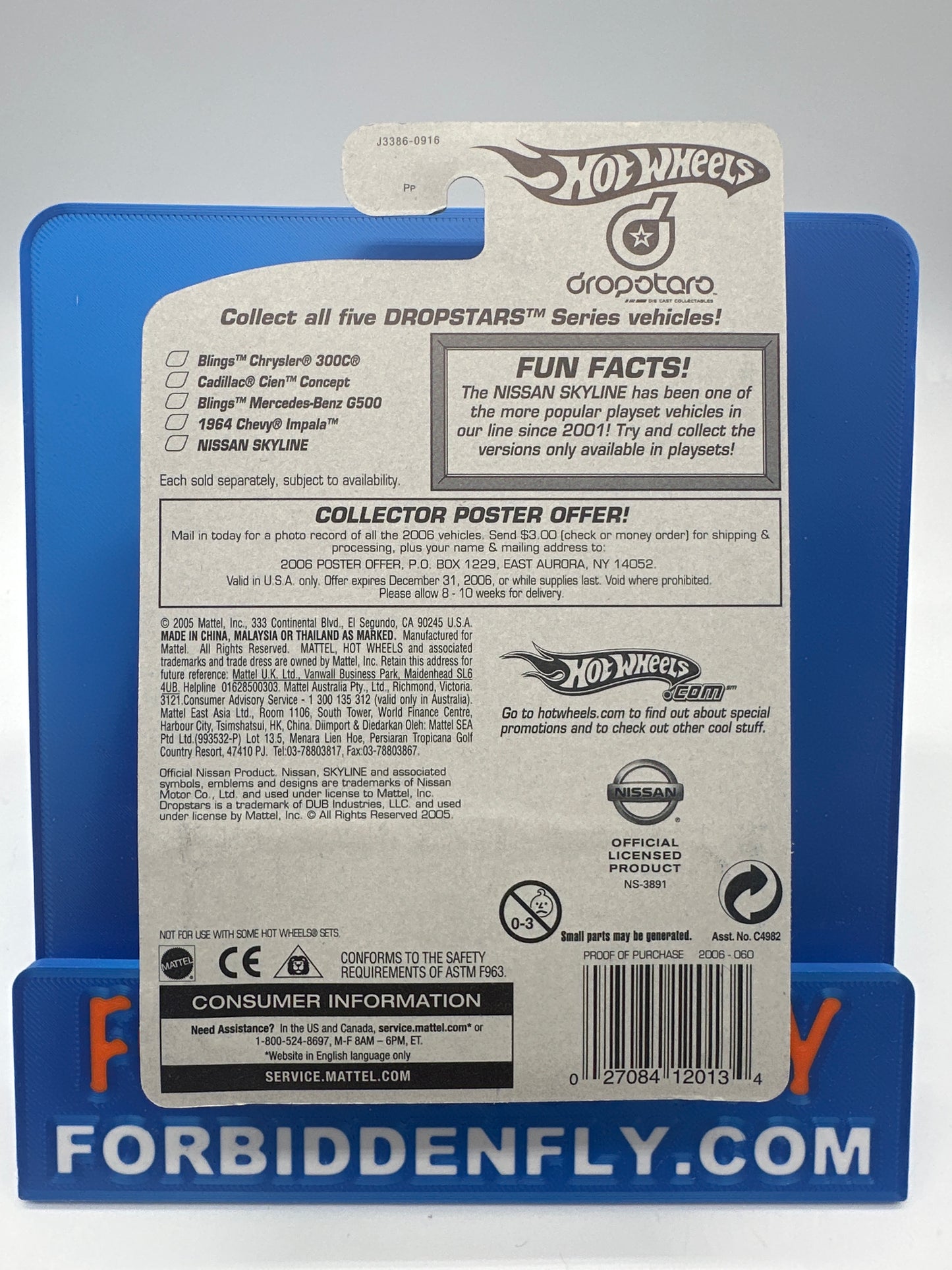 Hot Wheels Mainline - 2006 Dropstars Series - Nissan Skyline - Teal Blue