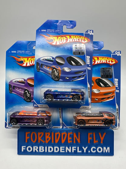 Hot Wheels Mainline - 2009 Factory Stickered - HW Designs Series - Deora II - Lot Of 3