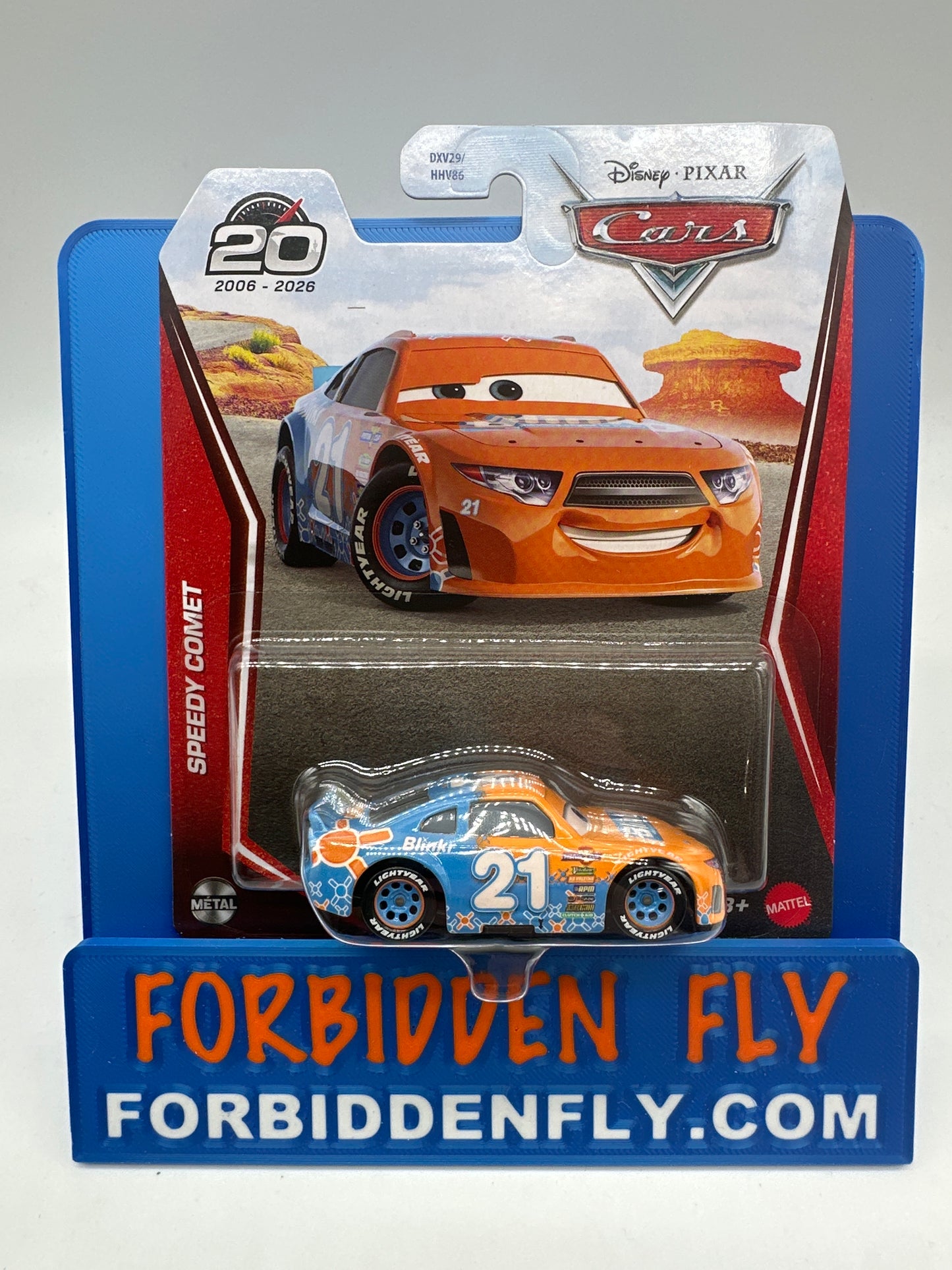 Disney Pixar Cars Movie - 20 Year Anniversary Release - Speedy Comet (Piston Cup Racer #21 Blinkr)