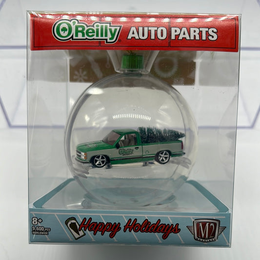 M2 Machines - 2022 O’Reilly Auto Parts Exclusive Christmas Ornament - Chevy C1500 Silverado
