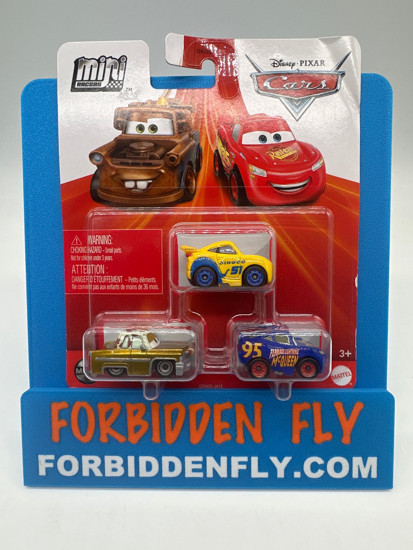 Disney Pixar Cars Movie - 2024 Metal Mini Racers 3 Pack - Dinoco Cruz Ramirez, Tex Dinoco and Fabulous Lightning McQueen