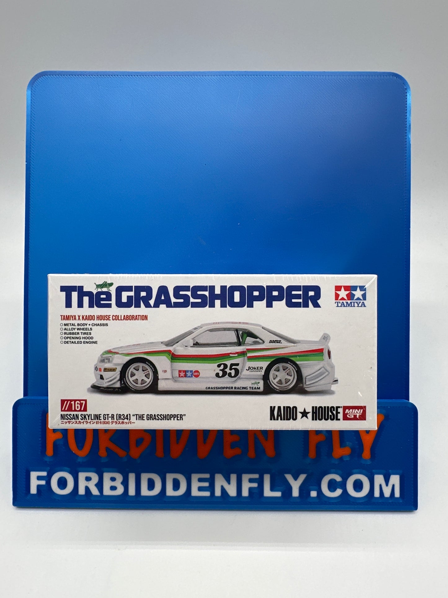 Kaido House (x MiniGT) - Regular #167 - Nissan Skyline GT-R (R34) “The Grasshopper” - White