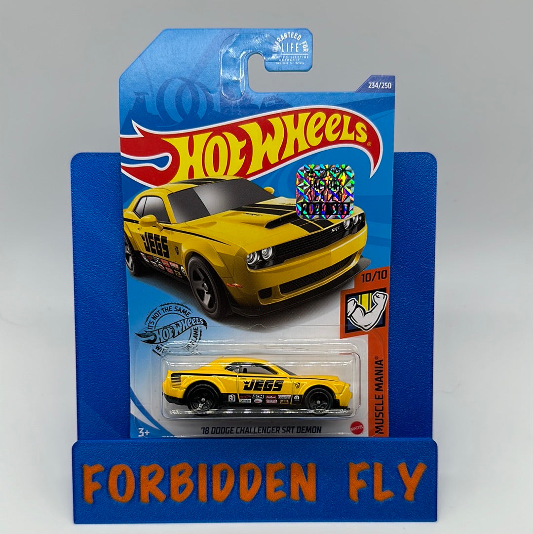 Hot Wheels Mainline - Factory Stickered 2020 - Yellow ‘18 Dodge Challenger SRT Demon