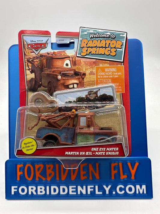 Disney Pixar Cars Movie - Welcome To Radiator Springs Card Series - One Eye Mater w/ Keychain
