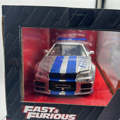 Jada 1:24 Scale - Fast and Furious - Brian’s Nissan Skyline GT-R (BNR34)