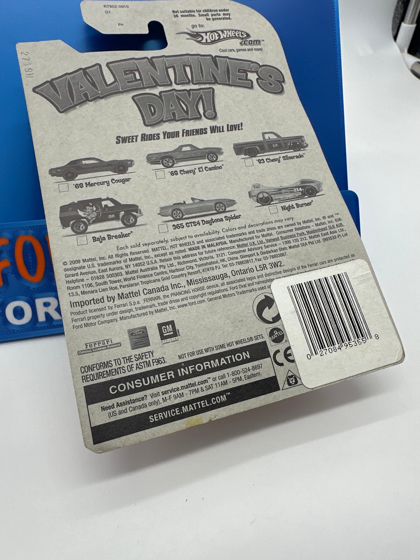 Hot Wheels - Walmart Exclusive 2009 Valentine’s Day Series - Complete Set of 6