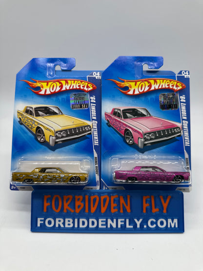 Hot Wheels Mainline - 2009 Factory Stickered - Rebel Rides Series - ‘64 Lincoln Continental - Lot Of 2