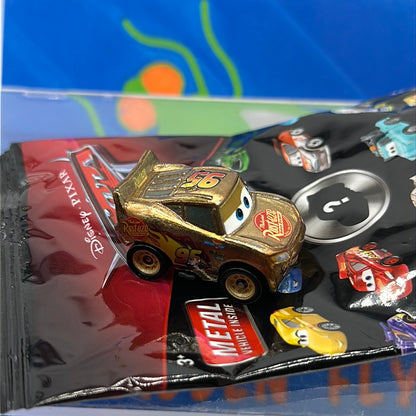 Disney Pixar Cars Movie Metal Mini Racers - Sealed Baggie - Gold Lightning McQueen