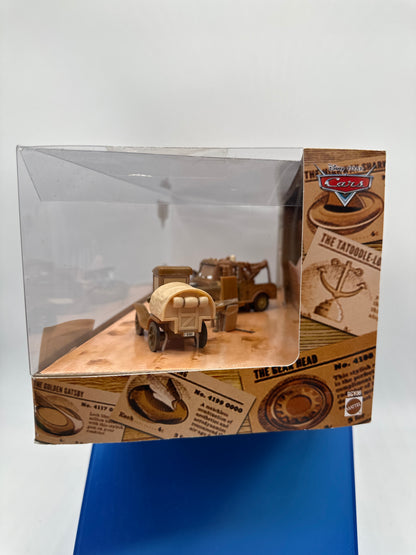 Disney Pixar Cars Movie - Cars Land Exclusive - 1st Anniversary Gift Pack - Radiator Springs Beginnings Gift Pack - Time Travel Mater - Lightning McQueen, Mater And Stanley