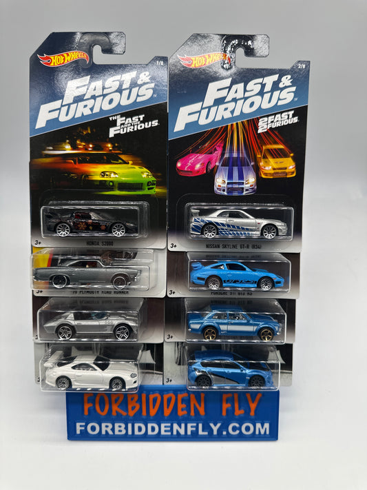 Hot Wheels - Walmart Exclusive - 2017 Fast & Furious Mainline Series - Complete Set of 8