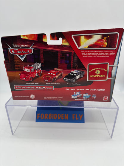 Disney Pixar Cars Movie - Rescue Squad Mater Series - 3 Car Gift Pack (Rescue Squad Mater, Soaked Lightning McQueen, Rescue Squad Trooper)