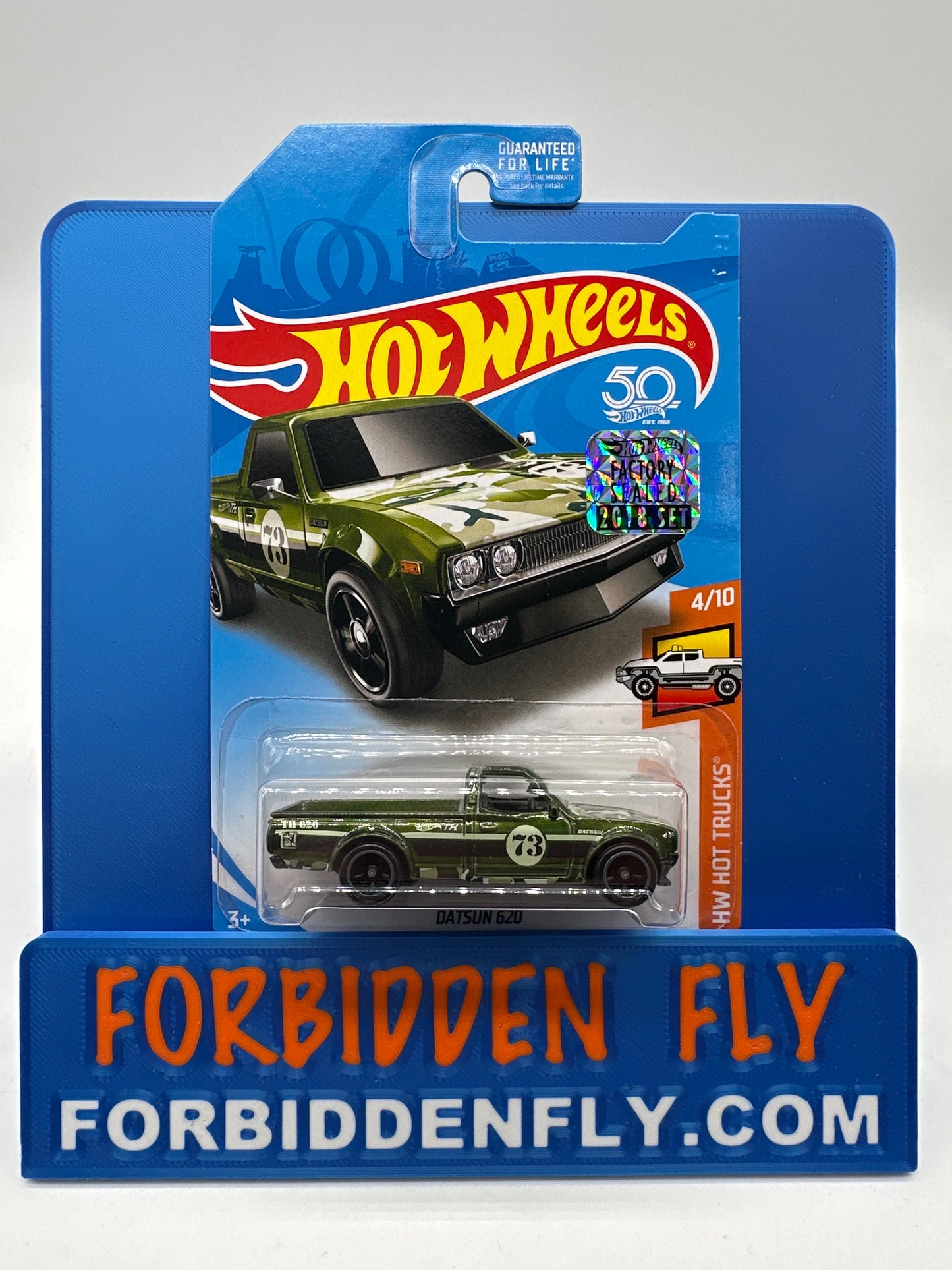 Hot Wheels Super Treasure Hunt - Factory Sticker 2018 A Case - Datsun 620