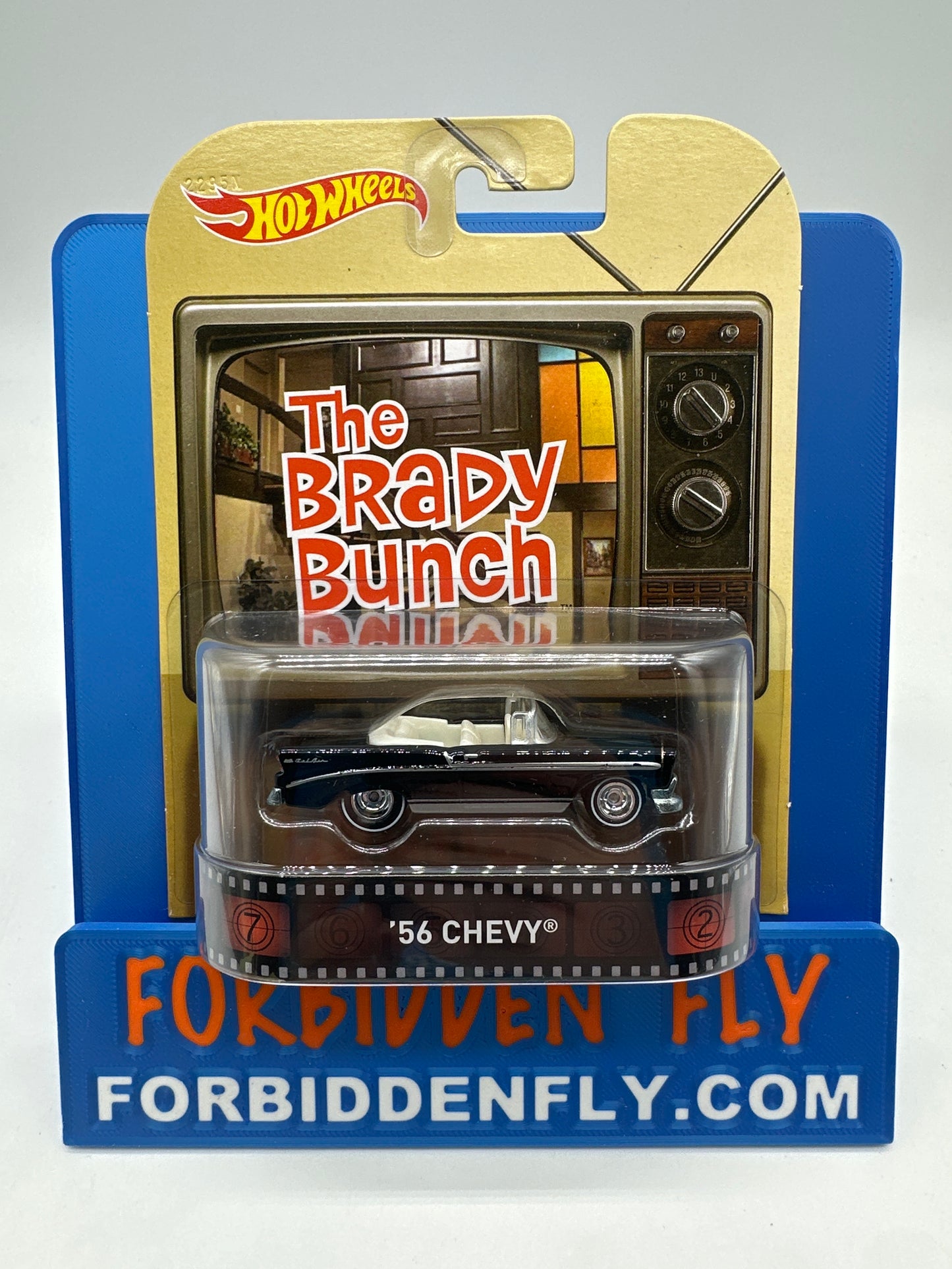 Hot Wheels 2015 Retro Entertainment Premium Single - The Brady Bunch - ‘56 Chevy (Movie Reel Packaging)