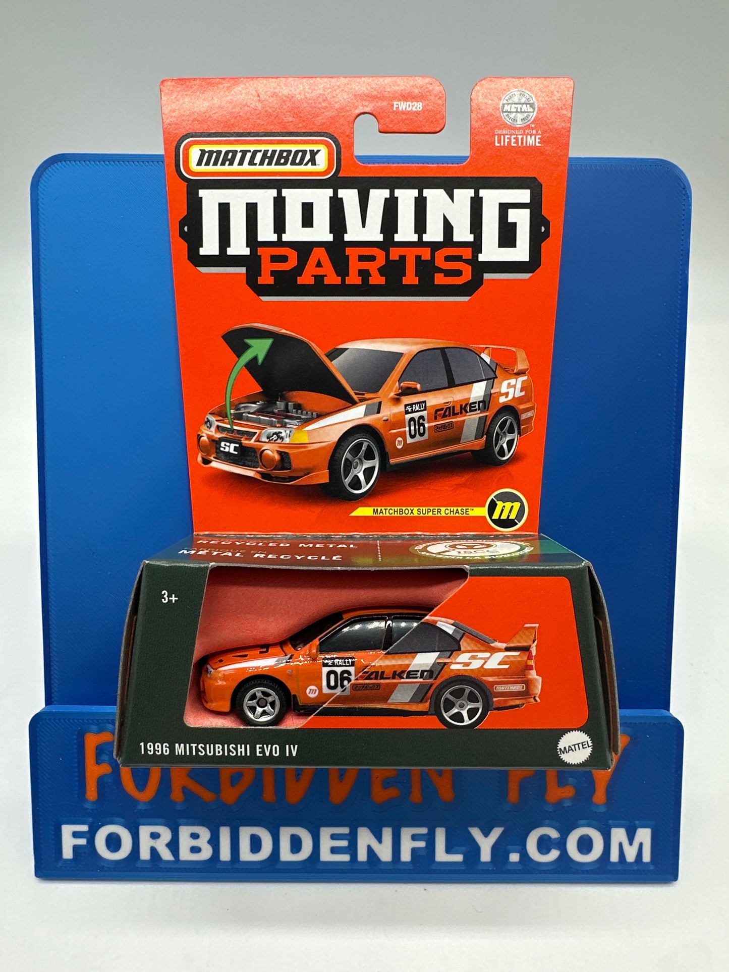 Matchbox Moving Parts Series - Matchbox Super Chase - 1996 Mitsubishi Evo IV