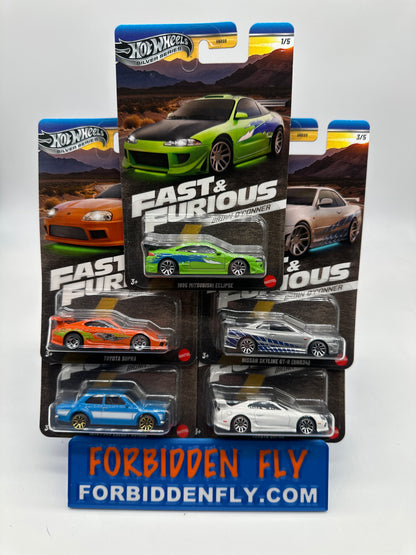 Hot Wheels 2025 Silver Series - Wal Mart Exclusive - Fast & Furious Brian O’Conner Series - Complete Set Of 5