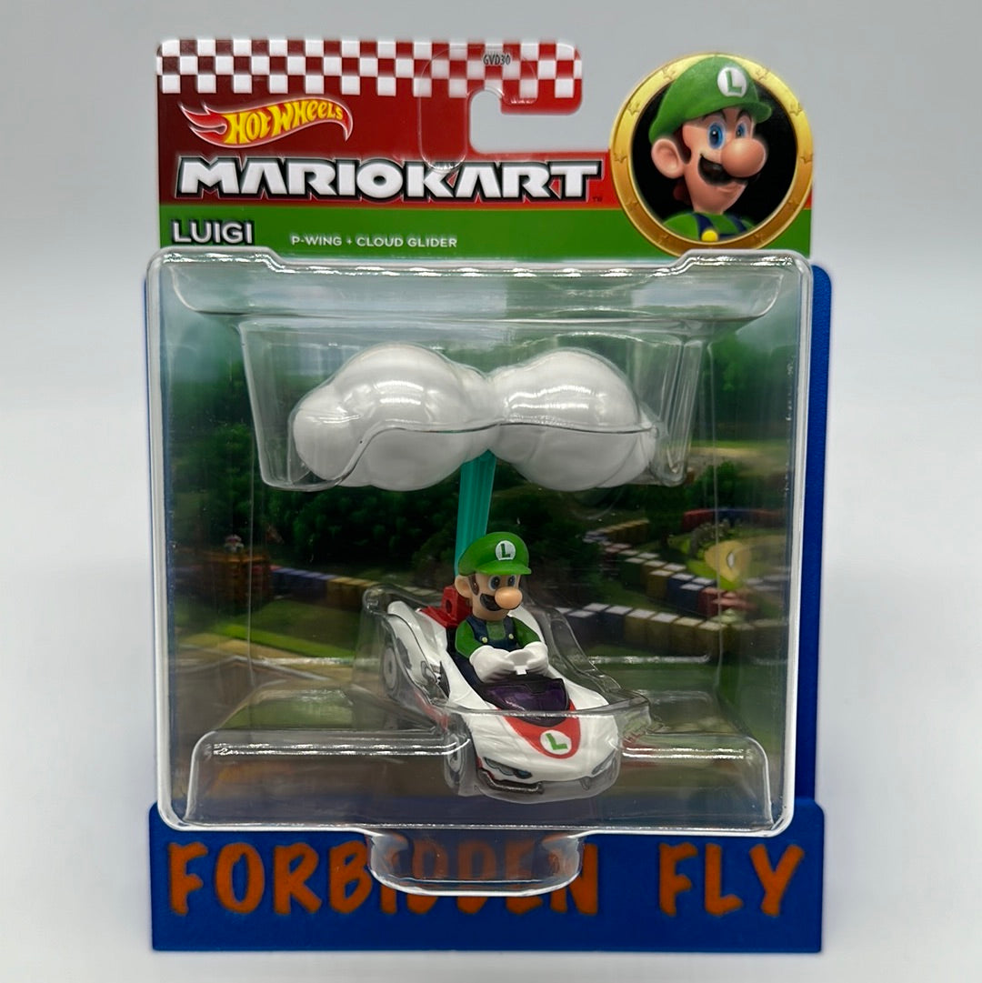 Hot Wheels Mario Kart - Character Glider - Luigi on P Wing and Cloud Glider
