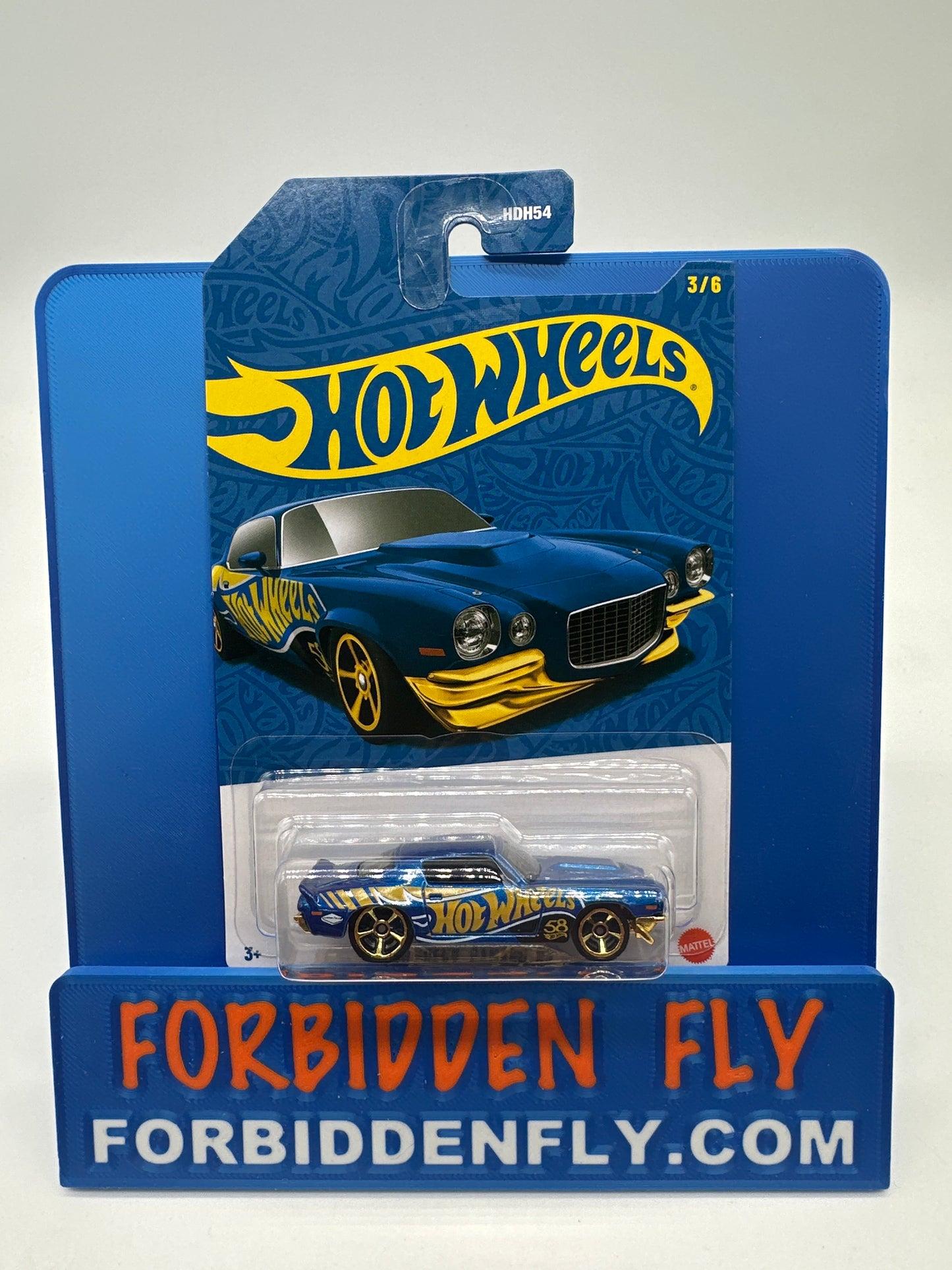 Hot Wheels Mainline - 58th Anniversary - Blue & Gold Chrome - ‘70 Chevy Camaro RS