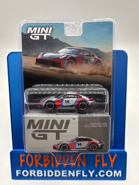Mini GT #964 - Porsche 911 Dakar - Ice Gray Metallic “Rally 1978”