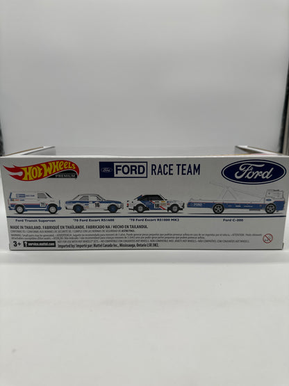 Hot Wheels - Ford Race Team Premium Boxed Diorama Set