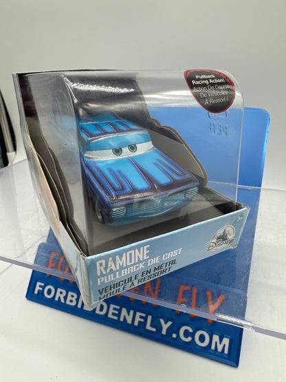 Disney Pixar Cars Movie - Disney Store Parks 1:43 Exclusive “Pull ‘n’ Race” Pullback Racing Action - Blue Intro Ramone