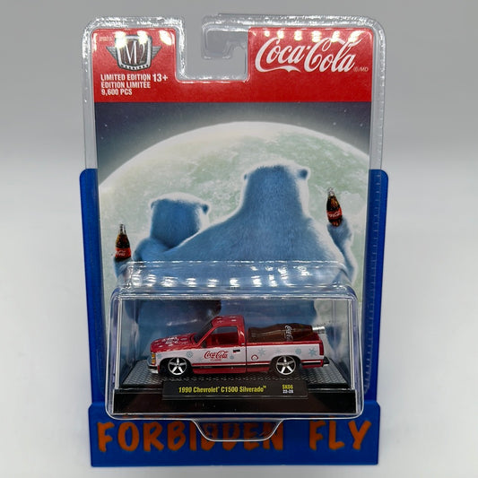 M2 Machines Clamshell Acrylic Boxed Car - SK06 - Holiday Coca-Cola 1990 Chevrolet C1500 Silverado