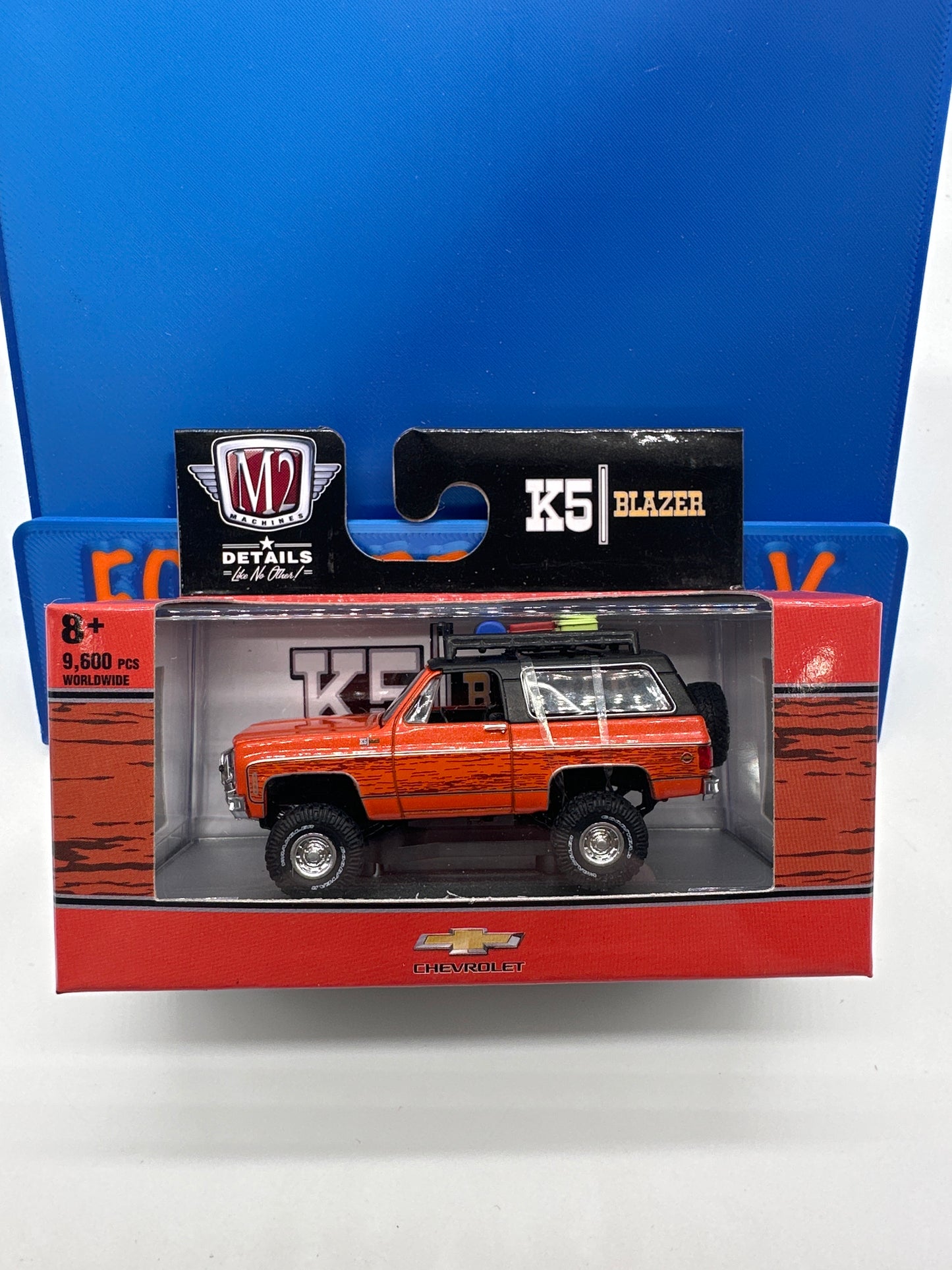 M2 Machines Acrylic Boxed Car  - S106 - 1973 Chevrolet K5 Blazer - Orange