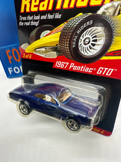 Hot Wheels RLC Red Line Club - Real Riders Series 4 - Blue 1967 Pontiac GTO