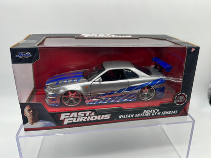 Jada 1:24 Scale - Fast and Furious - Brian’s Nissan Skyline GT-R (BNR34)
