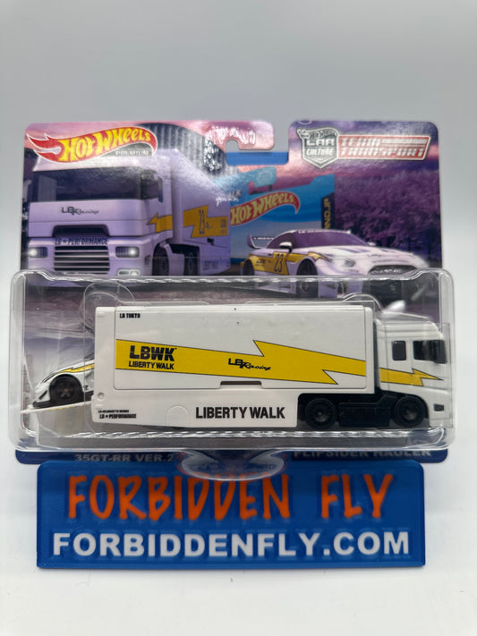 Hot Wheels Car Culture Team Transport - #56 - LB-Silhouette GT Nissan 35GT-RR Ver 2 & Flipsider Hauler