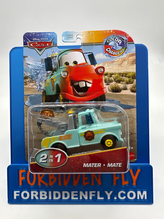 Disney Pixar Cars Movie - Color Changers - Race & Rescue Series - Mater - Red To Teal