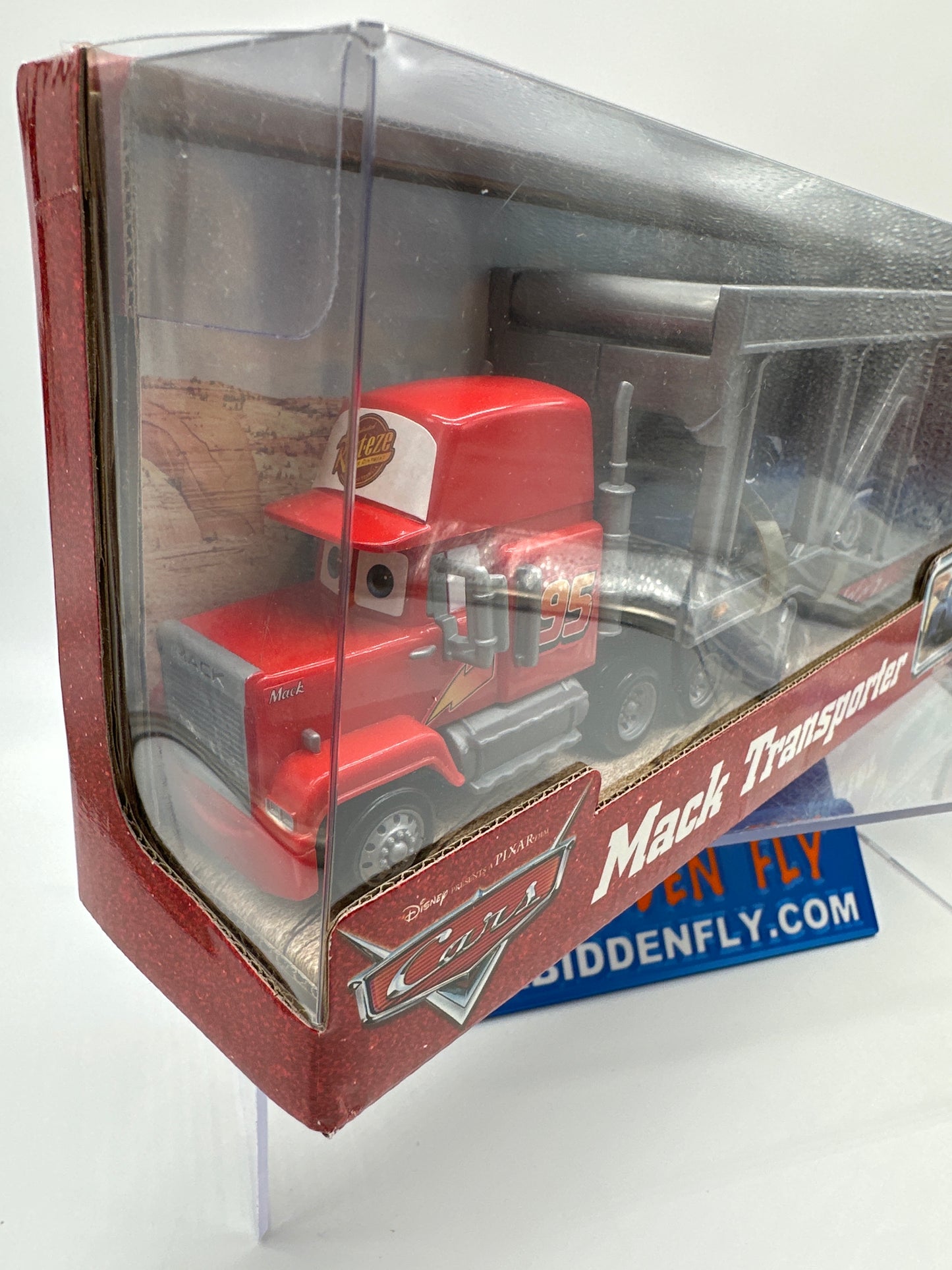Disney Pixar Cars Movie - 2006 Original Desert Series - Mack Transporter Hauler with Sally & Doc Hudson