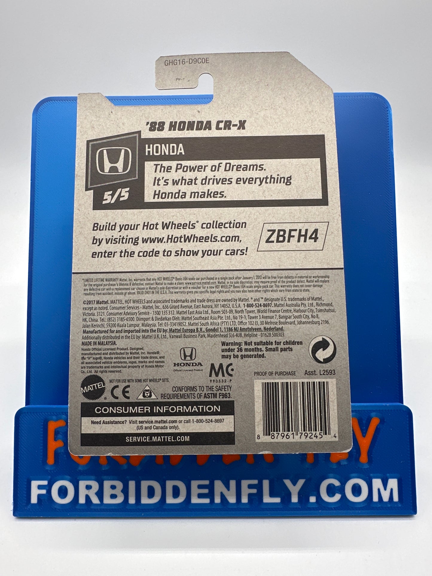 Hot Wheels 2020 E Case Super Treasure Hunt - ‘88 Honda CR-X