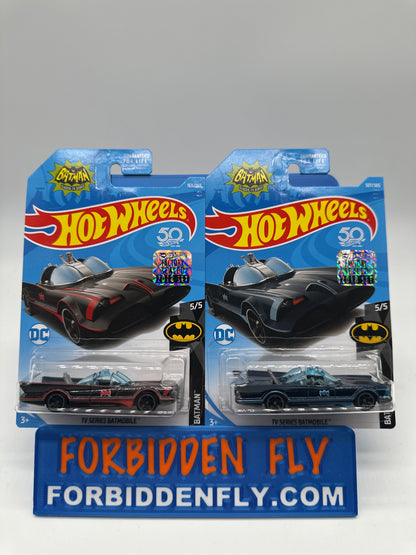 Hot Wheels Mainline - Factory Stickered 2018 - TV Series Batmobile - Lot Of 2