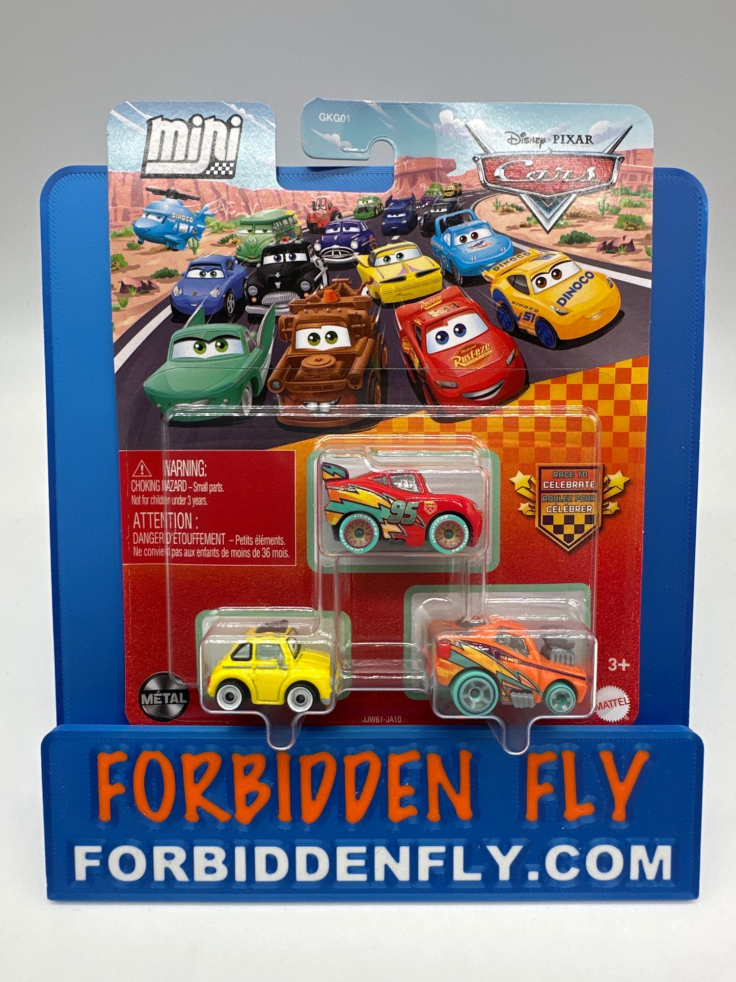 Disney Pixar Cars Movie - Metal Mini Racers 3 Pack - 2026 Race to Celebrate - Luigi, Lightning McQueen, Snot Rod