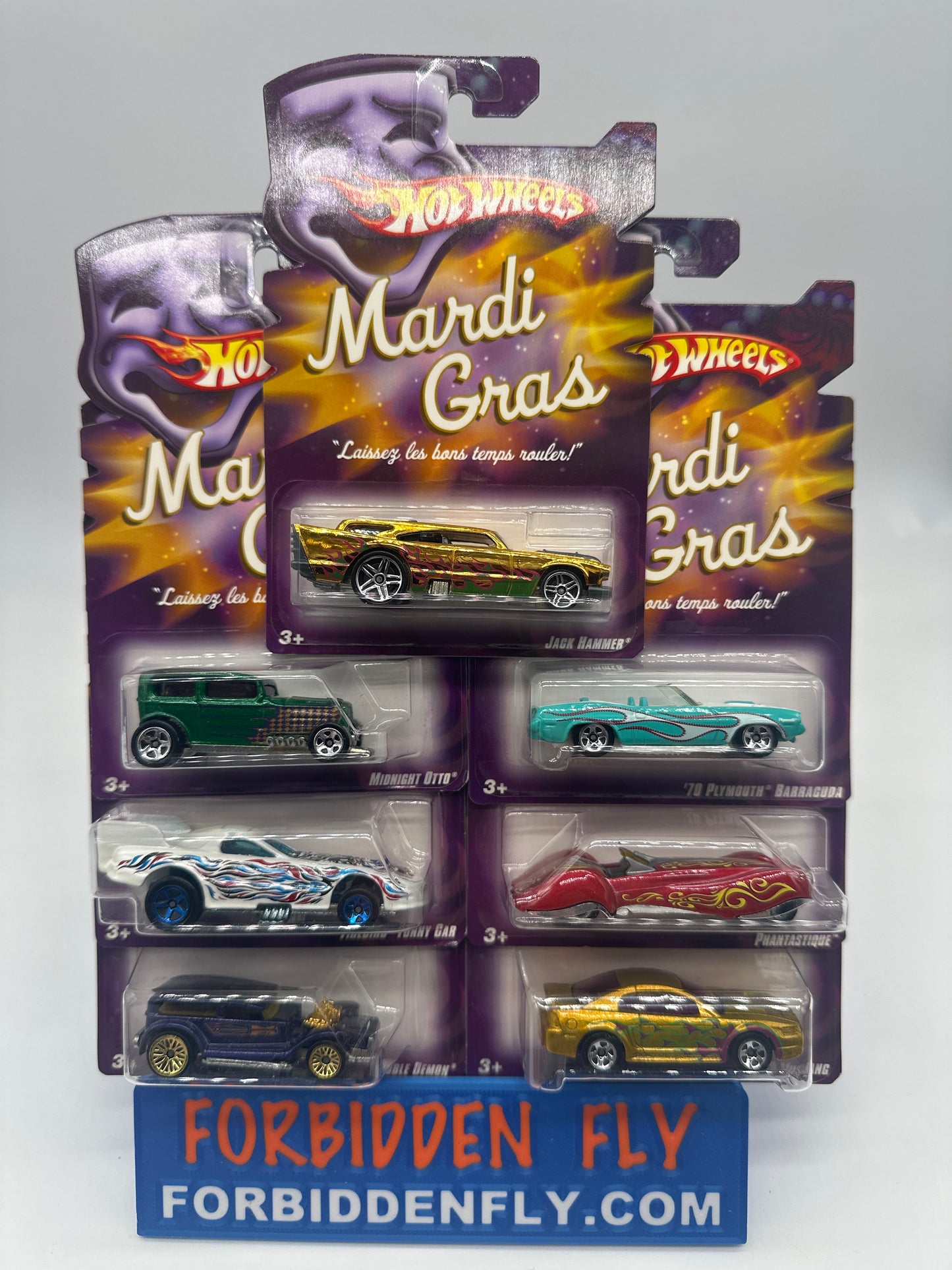Hot Wheels - Walmart Exclusive 2007 Hot Wheels Mardi Gras Series - Complete Set of 7