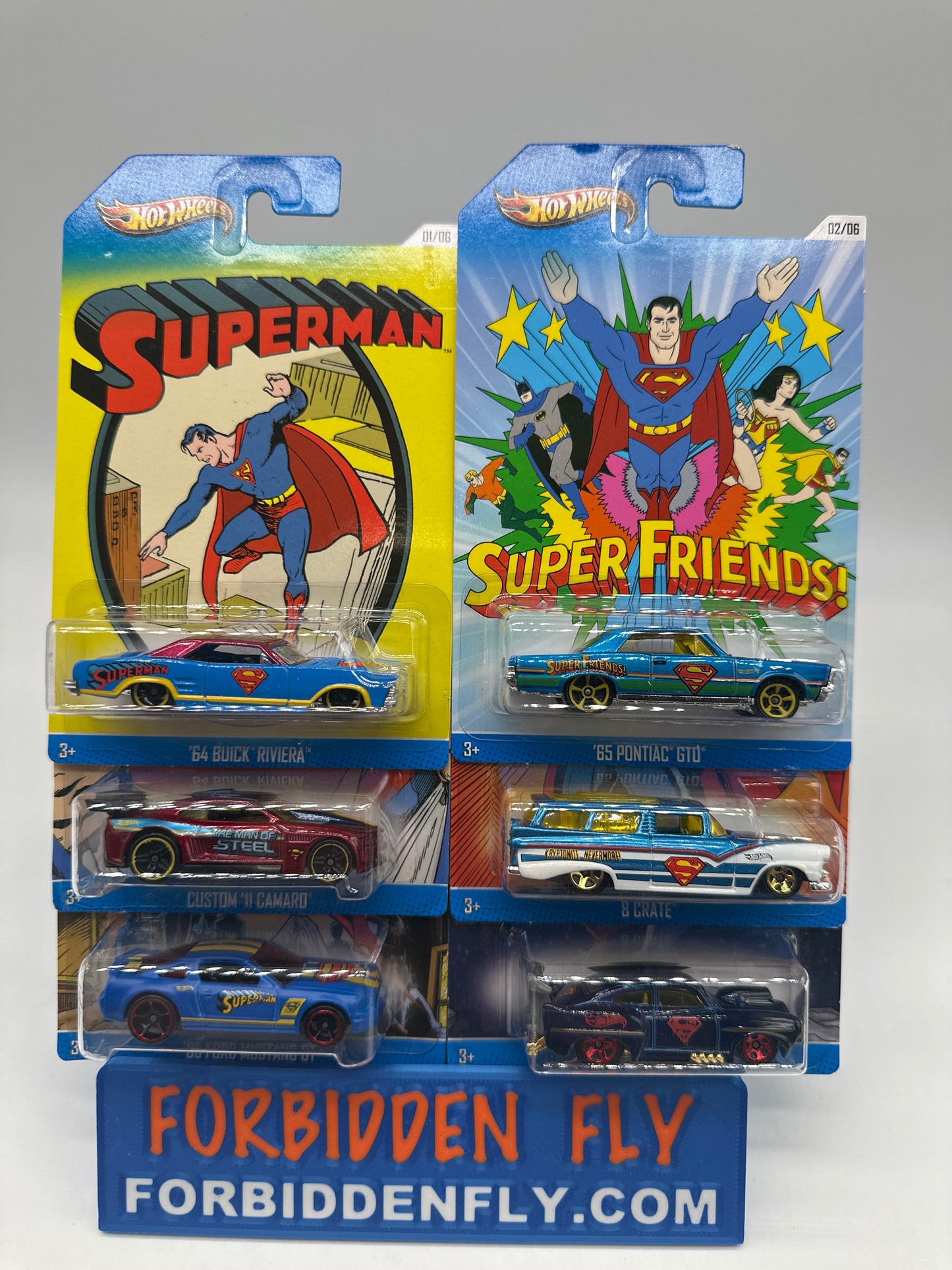 Hot Wheels - 2013 Wal Mart Exclusive - Superman Comic Art Series - Complete Set of 6