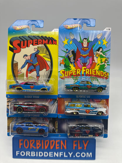Hot Wheels - 2013 Wal Mart Exclusive - Superman Comic Art Series - Complete Set of 6
