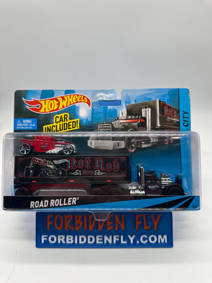 Hot Wheels Super Rigs - 2013 Road Roller w/ Red Bone Shaker