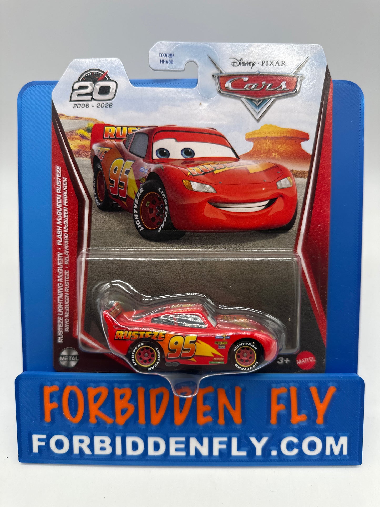 Disney Pixar Cars Movie - 20 Year Anniversary Release - Rusteze Lightning McQueen