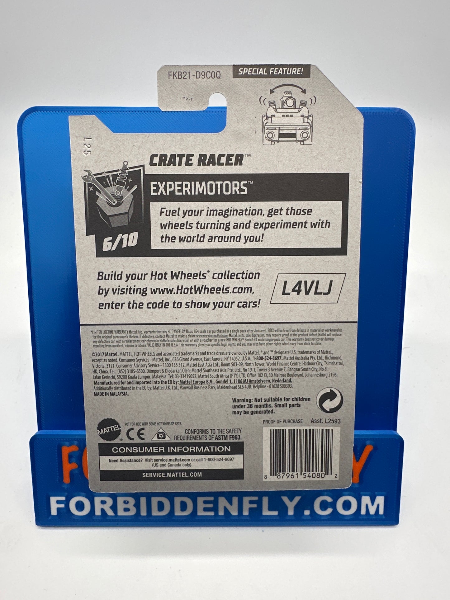 Hot Wheels Regular Treasure Hunt - Factory Stickered 2018 Q Case - Crate Racer