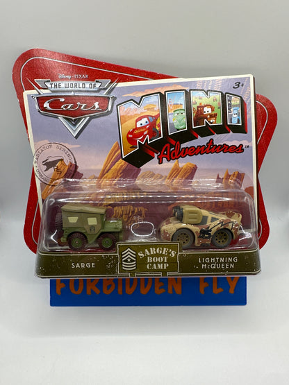 Disney Pixar Cars Movie - Mini Adventures Two Pack - Sarge’s Boot Camp Sarge & Lightning McQueen