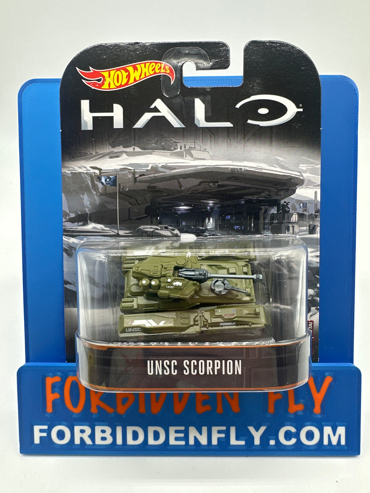 Hot Wheels 2017 Retro Entertainment Premium Single - Halo - UNSC Scorpion (Movie Reel Packaging)