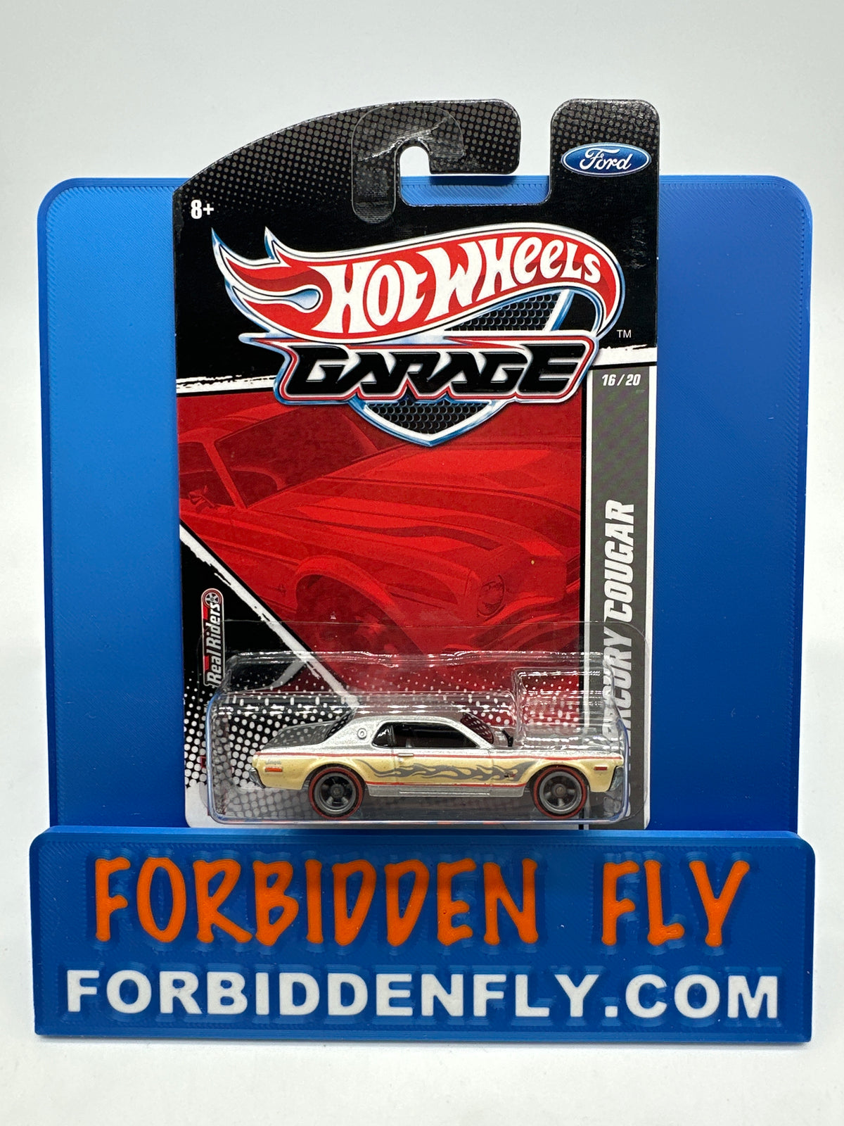 Hot Wheels Premium - HW Garage Series (Ford) - White & Silver ‘68 Mercury Cougar (#16/20)