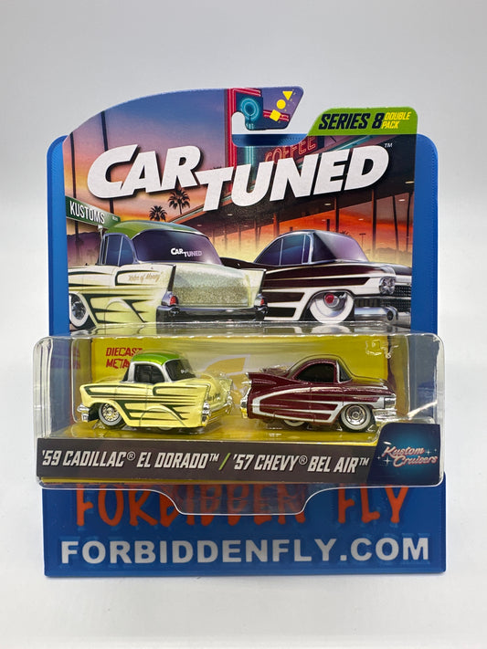 CarTuned - Series 8 Double Pack (Multipack) Regular Retail Release - Kustons - ‘59 Cadillac El Dorado & ‘57 Chevy Bel Air