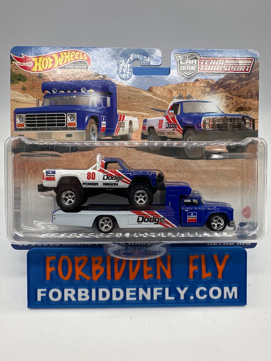Hot Wheels Car Culture Team Transport - #51 - ‘80 Dodge Macho Power Wagon & Retro Rig