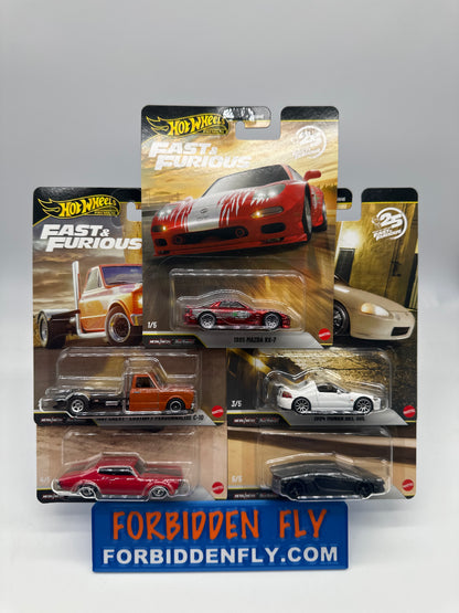 Hot Wheels Premium - Fast & Furious 25 Years Of Fast & Furious - 2026 Mix P - Set of 5